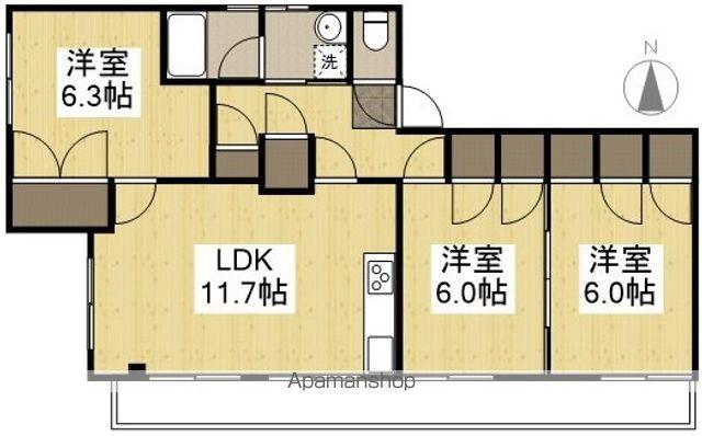 コーポ小宮山(3LDK/2階)の間取り写真