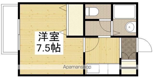 浜田アパート(1K/2階)の間取り写真