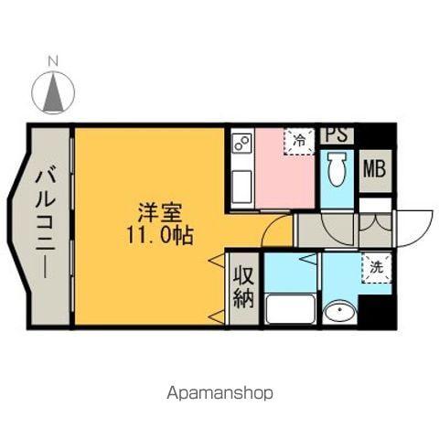 ヴェルディー橘(ワンルーム/4階)の間取り写真