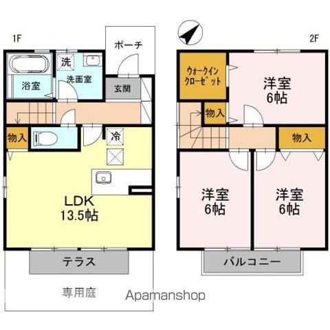 ロッシェ・コート C棟(3LDK)の間取り写真