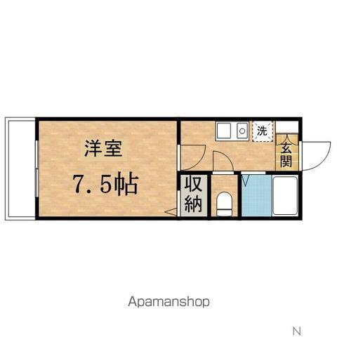 フェアリーテイルⅠ(1K/2階)の間取り写真