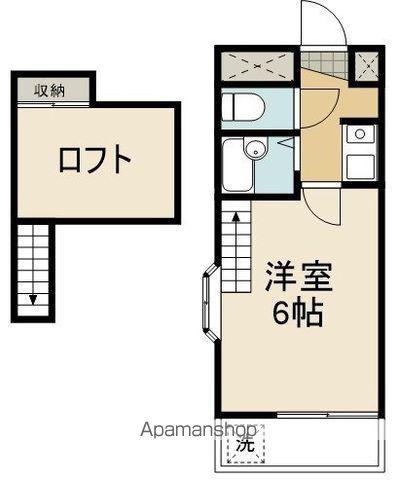 リージェント手越原(1K/1階)の間取り写真