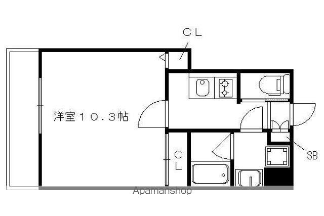 南区久世中久世町マンション(1K/5階)の間取り写真