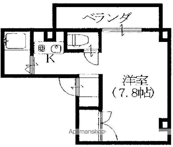 プリムローズ(ワンルーム/4階)の間取り写真