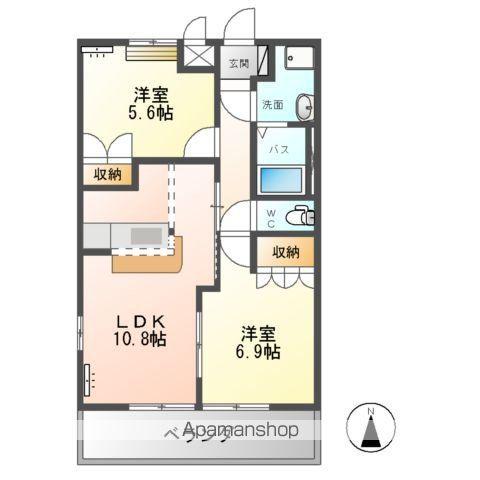 ペレーネ(2LDK/2階)の間取り写真