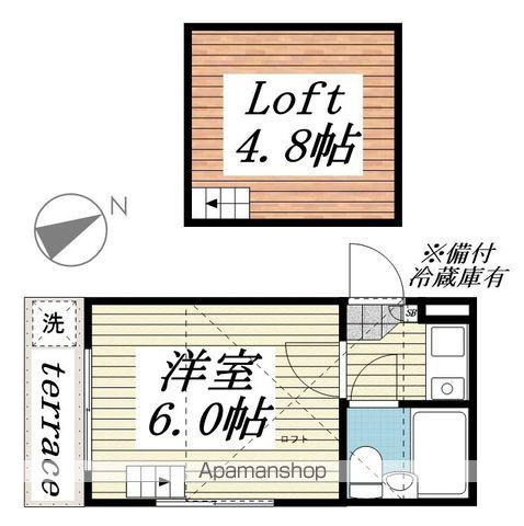 ジュネス弐番館(1K/1階)の間取り写真