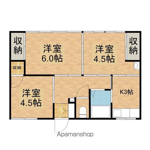 飯田コウコクアパート1(3K/1階)の間取り写真