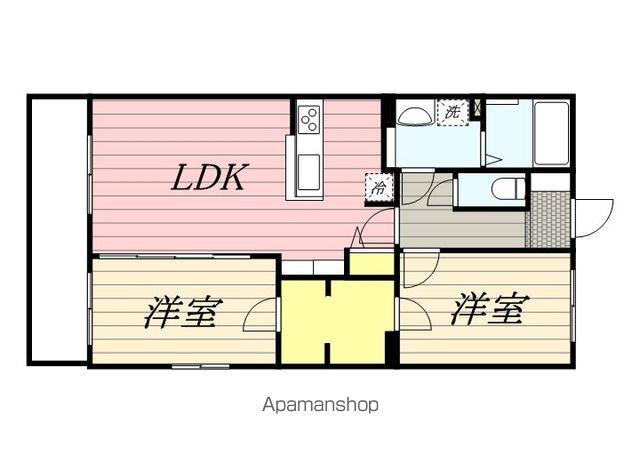 アプリコット(2LDK/2階)の間取り写真
