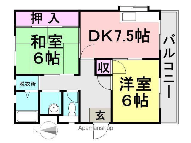 豊島マンション(2DK/3階)の間取り写真