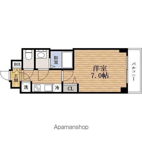 レジュールアッシュ難波MINAMI2(1K/9階)の間取り写真