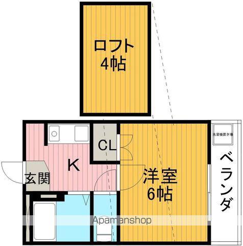 インフォヒルズ(1K/1階)の間取り写真