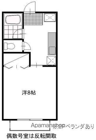 グランコート高場(1K/2階)の間取り写真