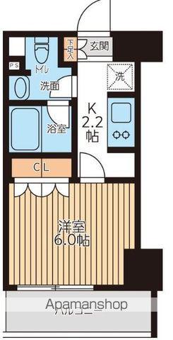 CITY LUX TOBE(1K/7階)の間取り写真