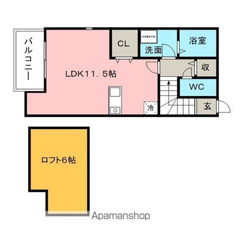 ナトゥラ1(ワンルーム/2階)の間取り写真