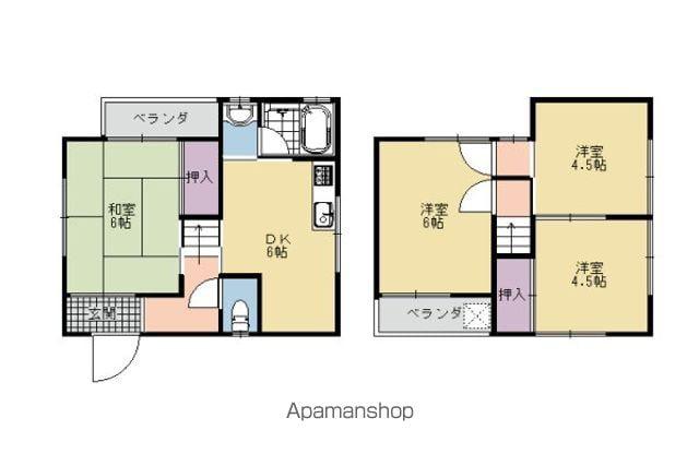 京阪電気鉄道宇治線 六地蔵駅(京阪) 徒歩8分 2階建 築40年(4DK)の間取り写真