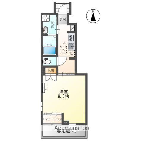 太田市西新町アパート(1K/1階)の間取り写真