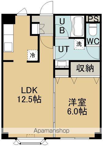 マンション・ド・ラペー(1LDK/3階)の間取り写真