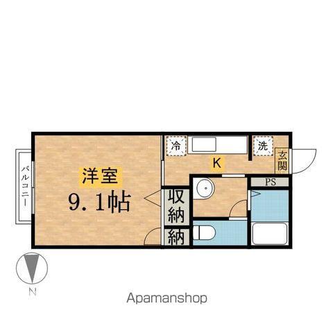 LUMIERE.R(1K/2階)の間取り写真