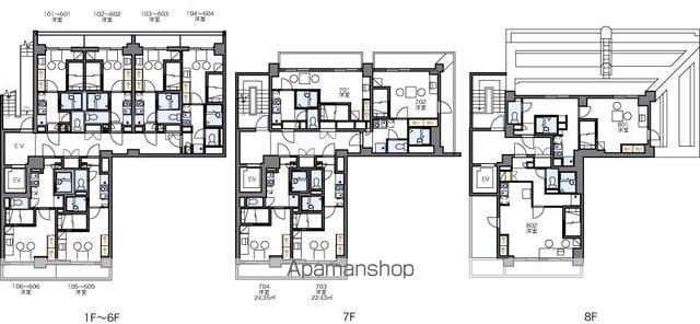 レオパレスFLAT浜松町(1K/6階)の間取り写真