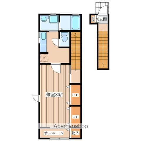 ファーストブリッジ(1K/2階)の間取り写真