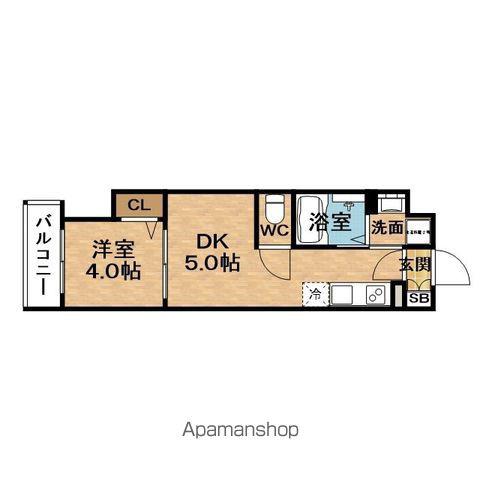 アクシアエム-CITY大阪瑞光(1DK/3階)の間取り写真