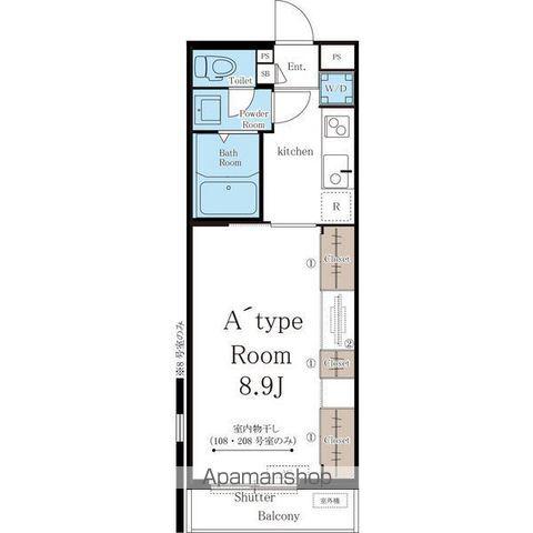 リブリ・LA MILONGA(1K/1階)の間取り写真