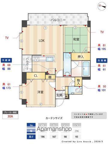 ピエールボレ室見(2LDK/2階)の間取り写真