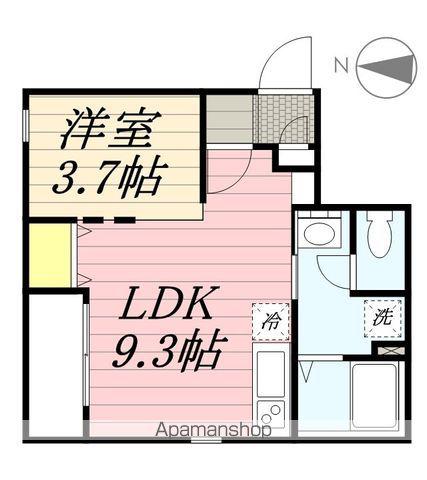 BRANCHE姪浜(1LDK/2階)の間取り写真