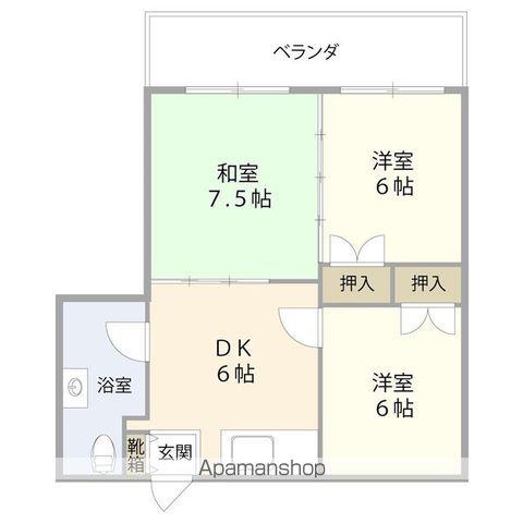 安仁屋マンション(3DK/2階)の間取り写真