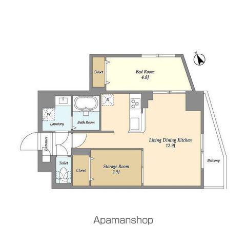 アルファコート曳舟2(1SLDK/1階)の間取り写真