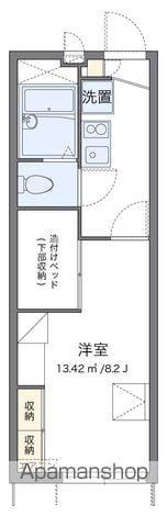 レオパレス小郡南(1K/1階)の間取り写真