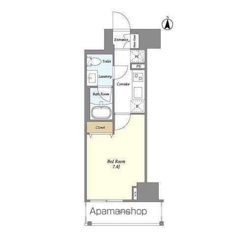 グランカーサ三ノ輪Ⅳ(1K/12階)の間取り写真