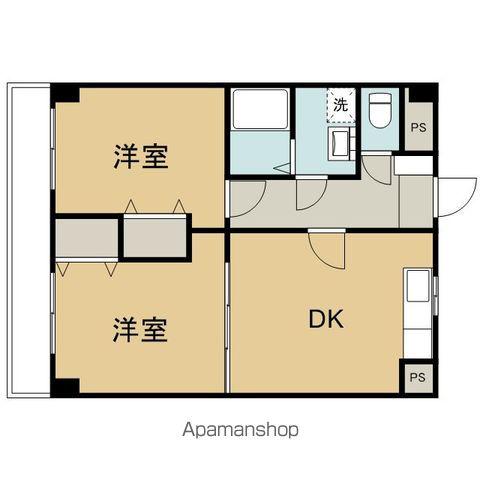 Mヒルズ大清水(2DK/3階)の間取り写真