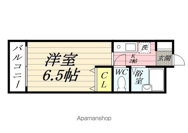 カンマルージュ(1K/2階)の間取り写真