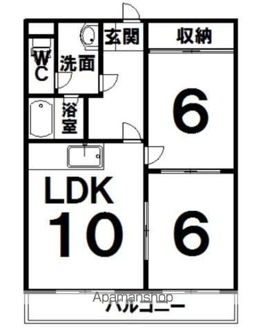 171マンションA棟(2LDK/3階)の間取り写真