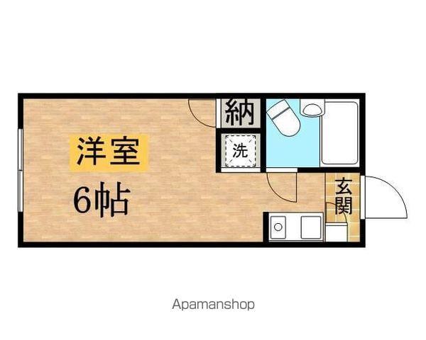 クレール越野(ワンルーム/1階)の間取り写真