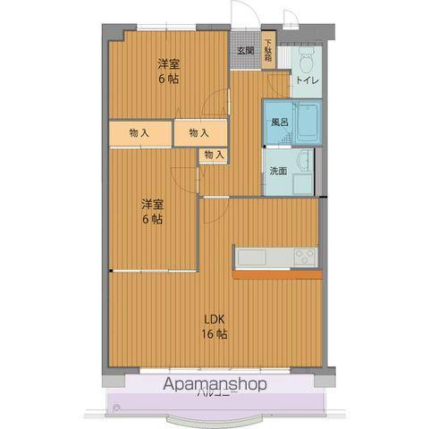 ブラウニィヒル(2LDK/1階)の間取り写真