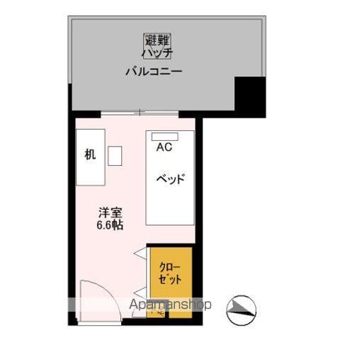 ロイヤルパークスER万代 SHARE万代(ワンルーム/3階)の間取り写真