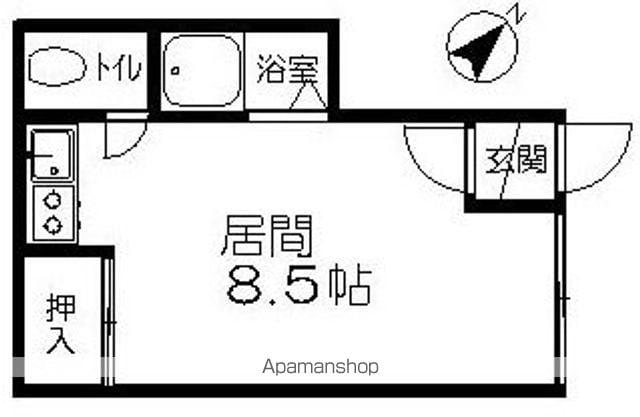 宮本ハイツ(ワンルーム/1階)の間取り写真