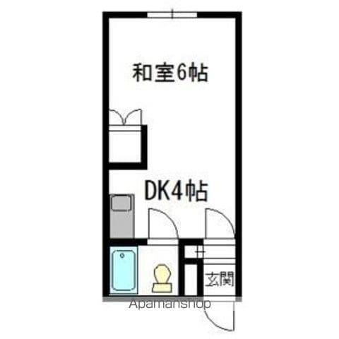 マイライフ102(ワンルーム/2階)の間取り写真