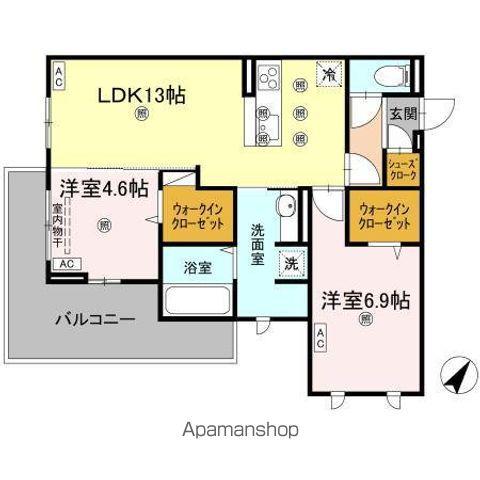 リエートパーク(2LDK/3階)の間取り写真