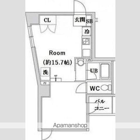 GRACE COURT UENO(ワンルーム/12階)の間取り写真