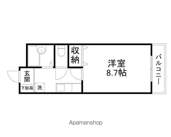 ハイツASAHI(1K/1階)の間取り写真