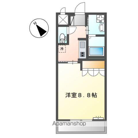 シャインヒルズ豊岡(1K/2階)の間取り写真
