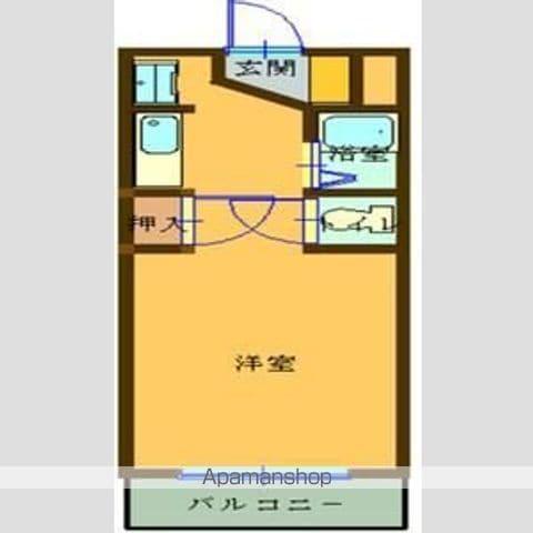 ジュネス瓢箪山(1K/4階)の間取り写真