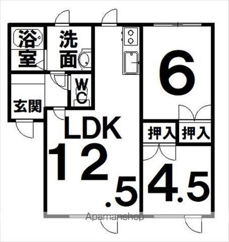 フレンテ(2LDK/2階)の間取り写真