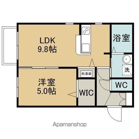 カーサノーブル(1LDK/2階)の間取り写真