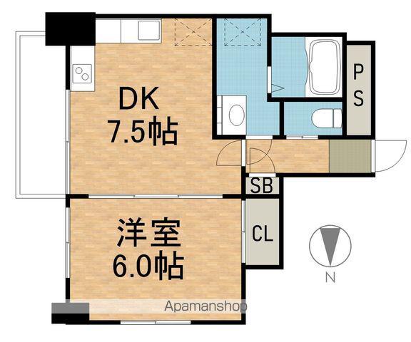 ディオヒルズ二日町(1DK/3階)の間取り写真