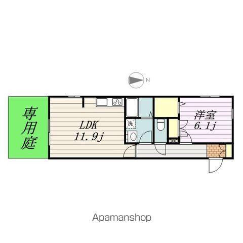 OLIVE HOUSE(1LDK/1階)の間取り写真