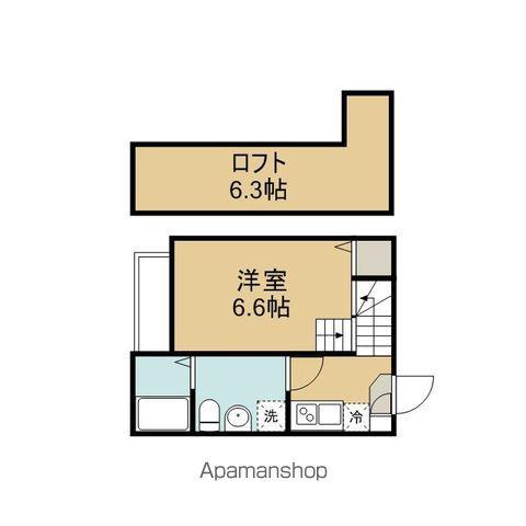 名古屋市名城線 志賀本通駅 徒歩10分 2階建 築14年(1K/1階)の間取り写真